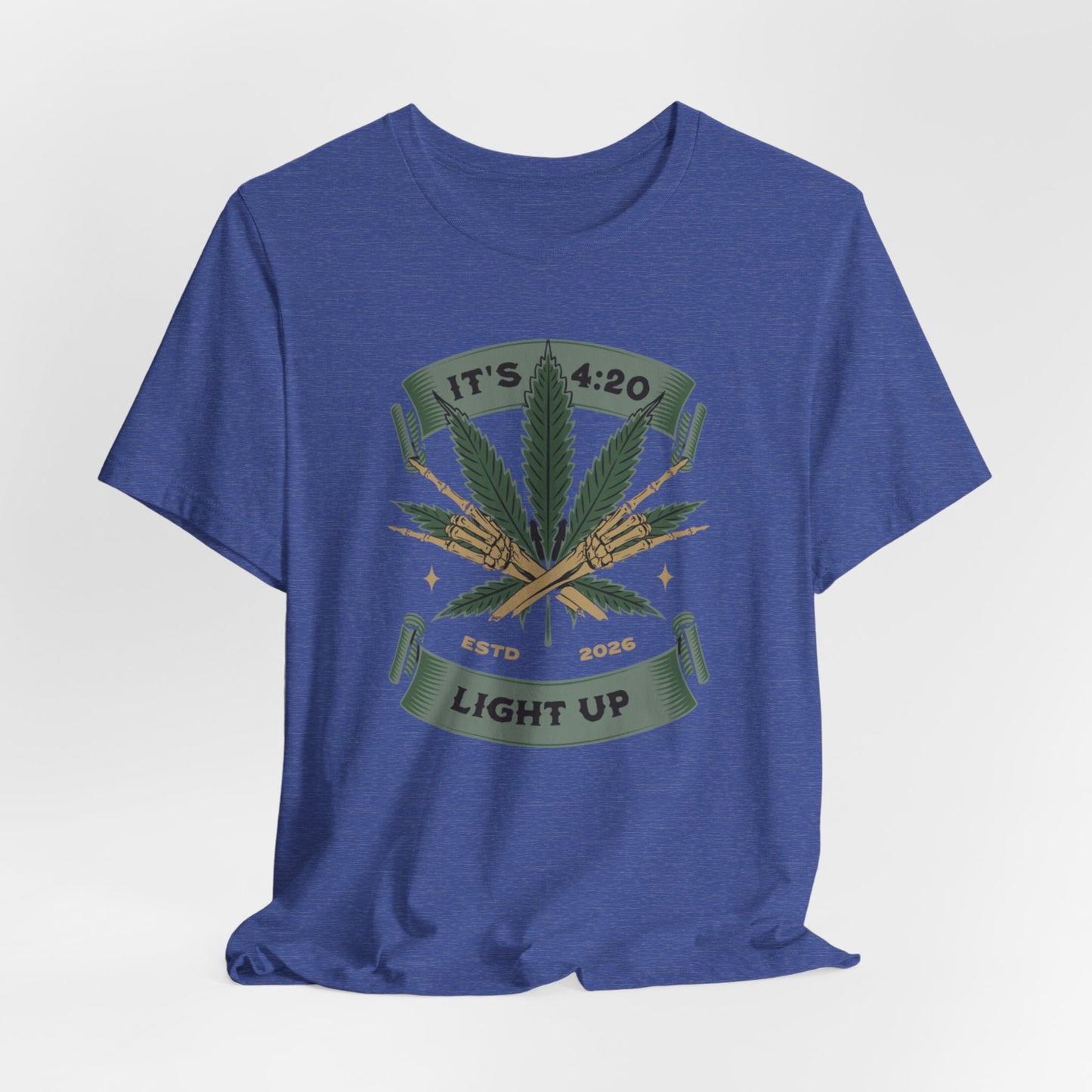 420 Light Up Tee – Cannabis Leaf Graphic T-Shirt