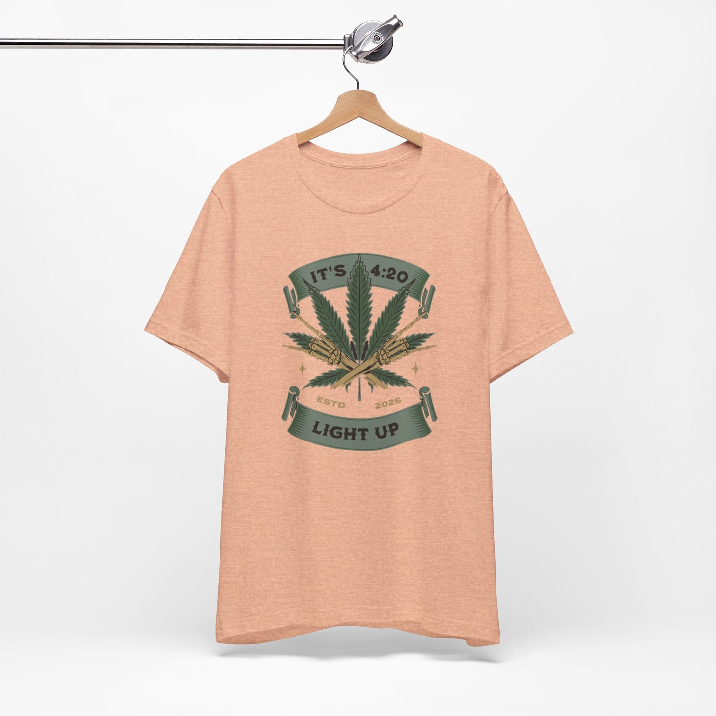 420 Light Up Tee – Cannabis Leaf Graphic T-Shirt