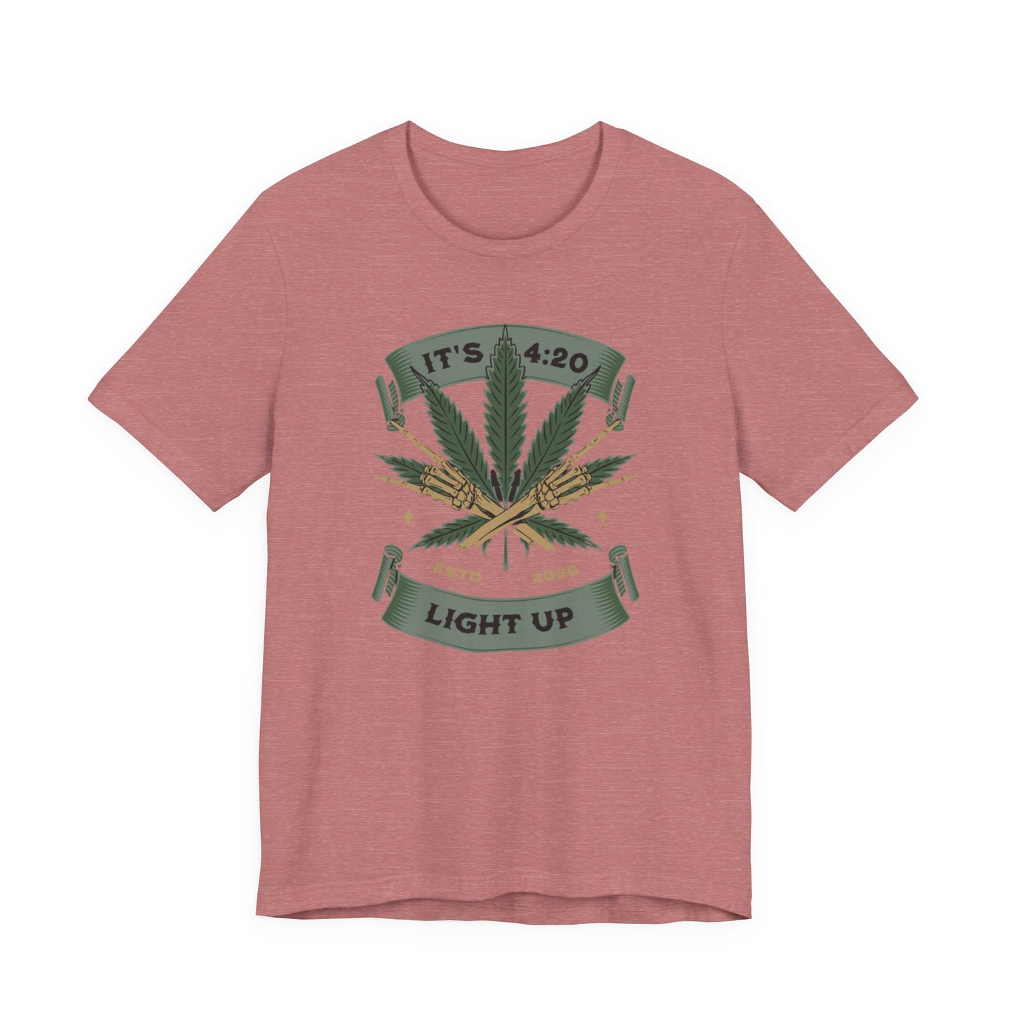 420 Light Up Tee – Cannabis Leaf Graphic T-Shirt