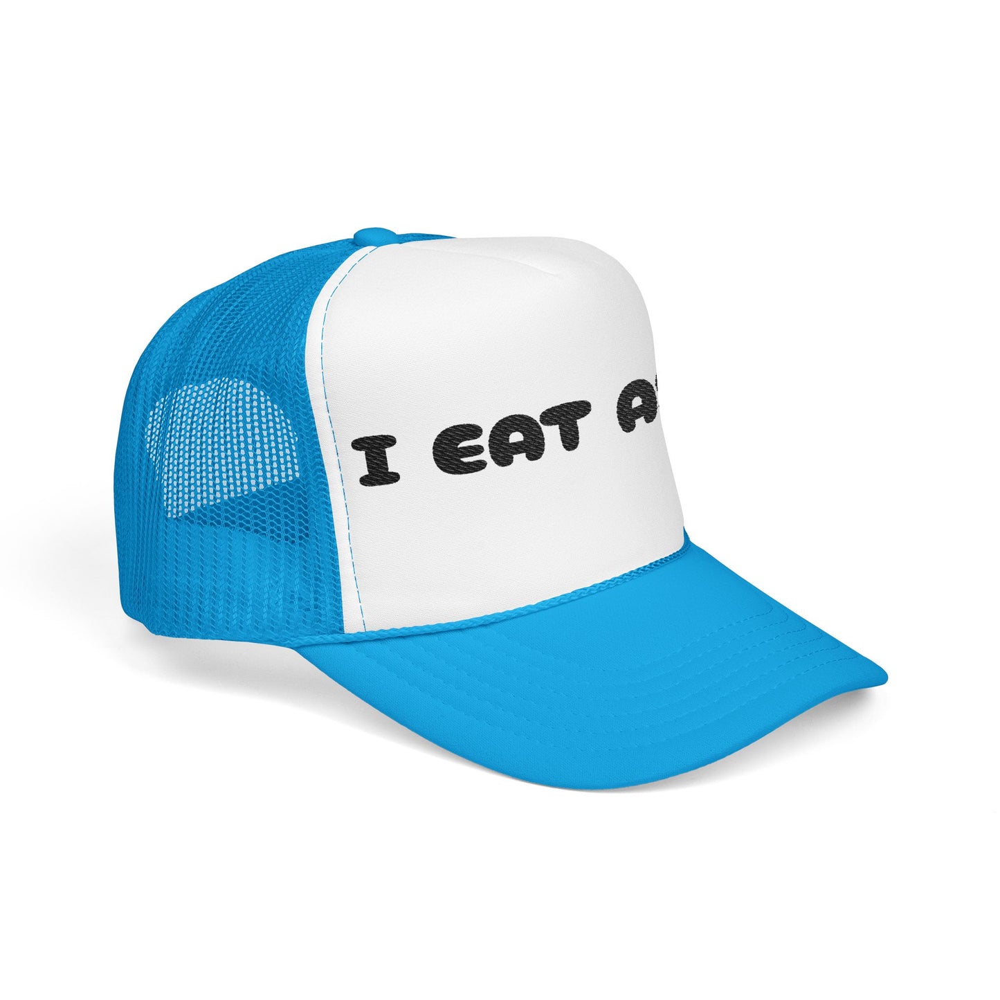 Funny Foam Trucker Hat - I Eat Ass Embroidery Cap, Humorous Gift, Party Accessory, Summer Fashion, Unisex Headwear