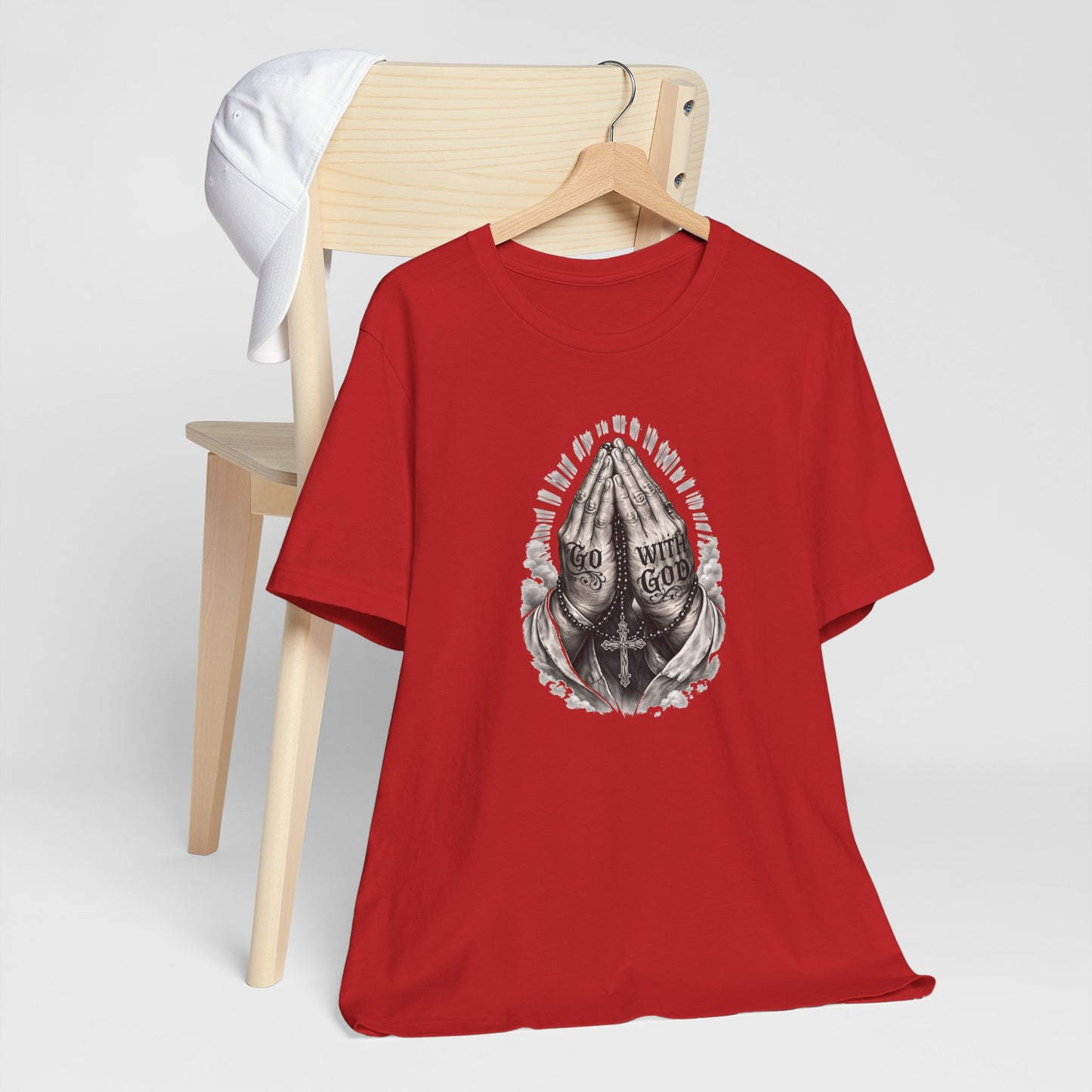 Praying Hands T-Shirt — "God Will Go" Religious Faith Graphic Tee
