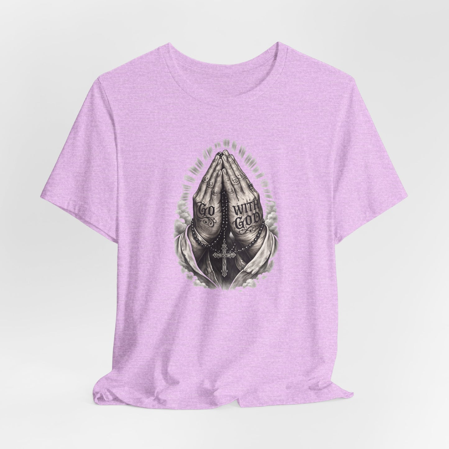 Praying Hands T-Shirt — "God Will Go" Religious Faith Graphic Tee