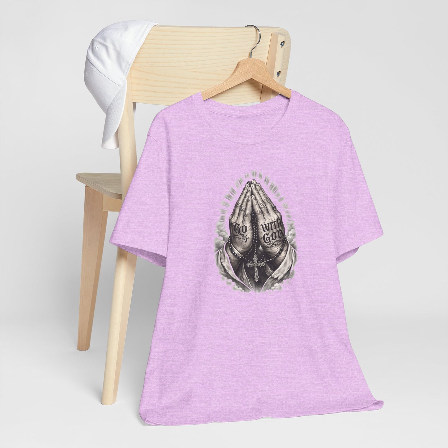 Praying Hands T-Shirt — "God Will Go" Religious Faith Graphic Tee