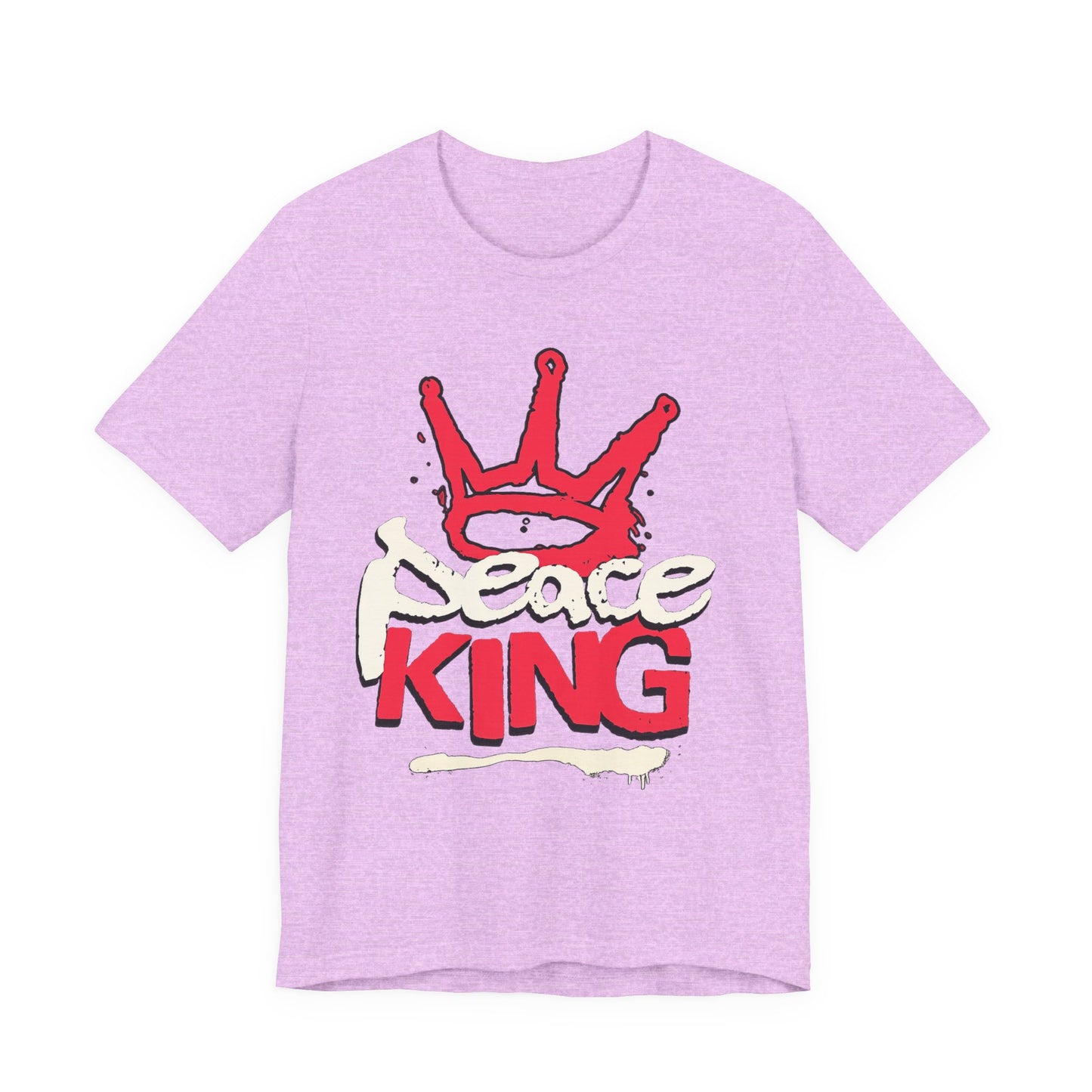 Peace King T-Shirt — Streetwear Graphic Tee with Red Crown Design