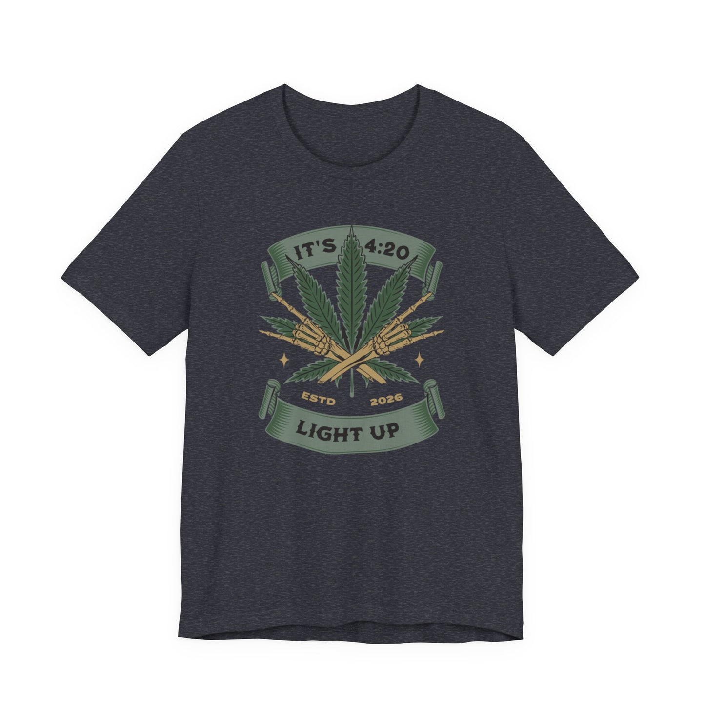 420 Light Up Tee – Cannabis Leaf Graphic T-Shirt