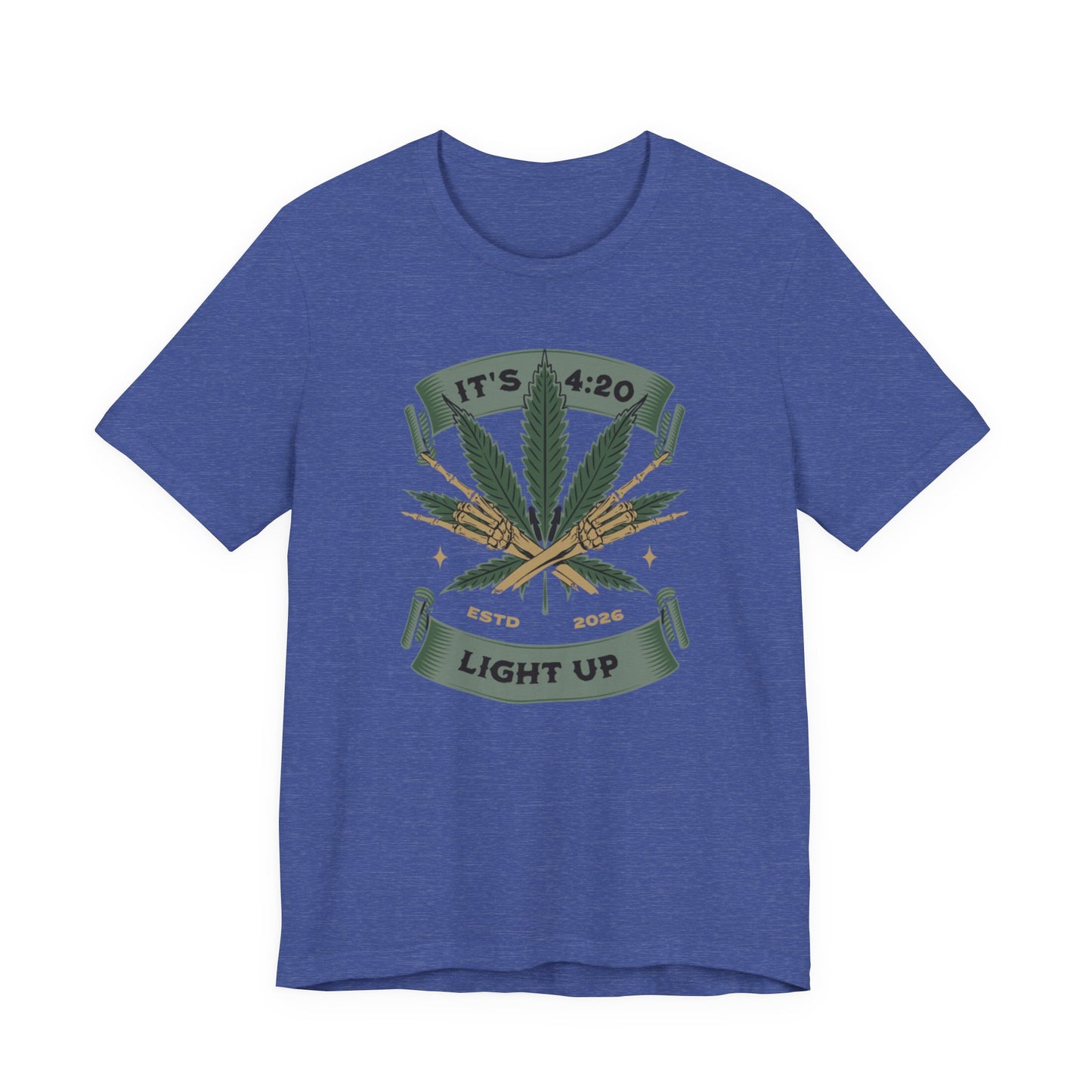 420 Light Up Tee – Cannabis Leaf Graphic T-Shirt