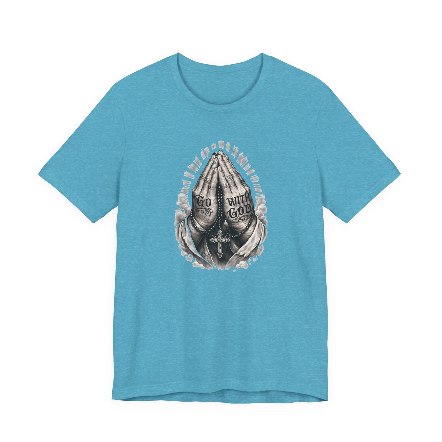 Praying Hands T-Shirt — "God Will Go" Religious Faith Graphic Tee