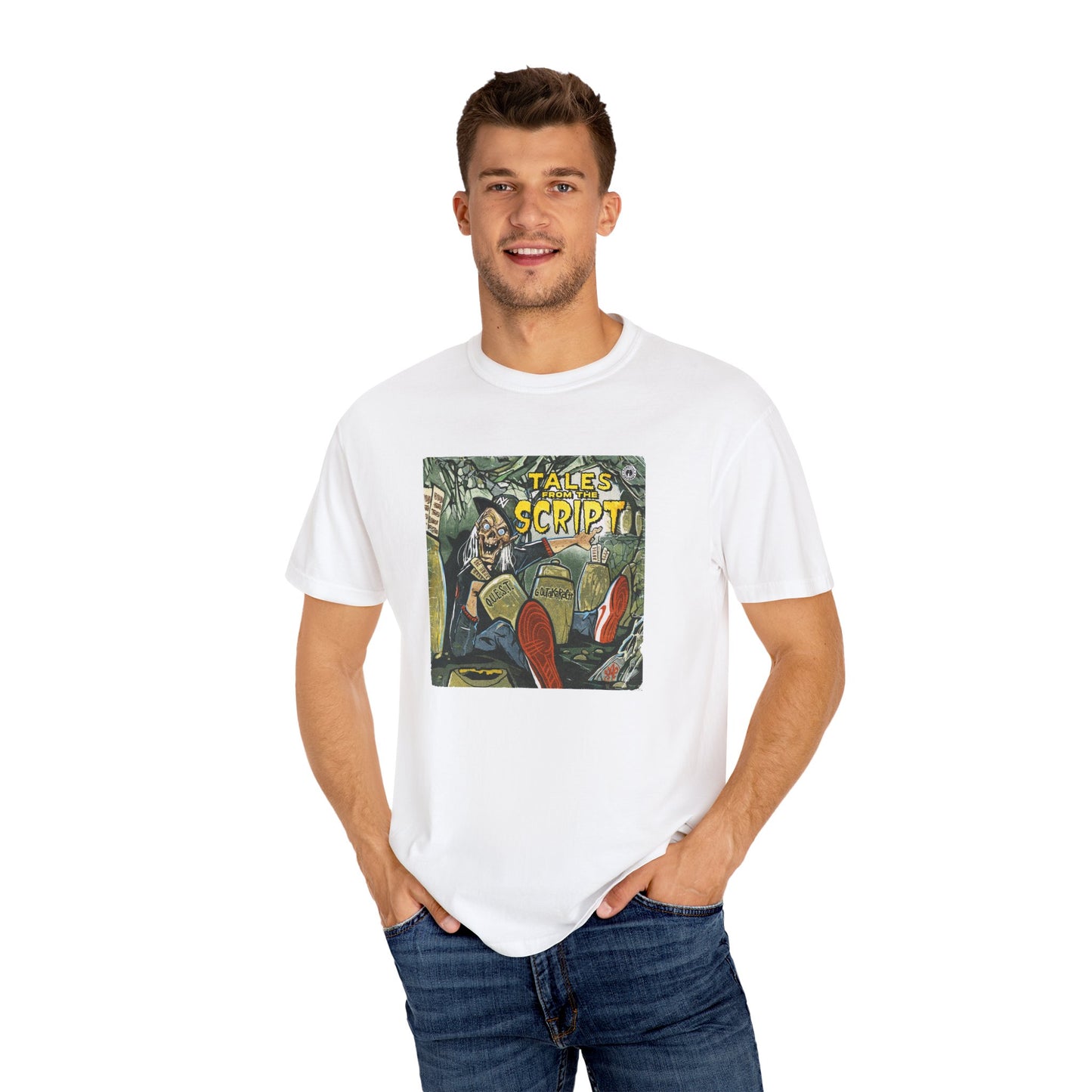 Cool Graphic T-Shirt - 'Tales from the Script' Album  Inspired  Design - Perfect for Comic and Horror Fans