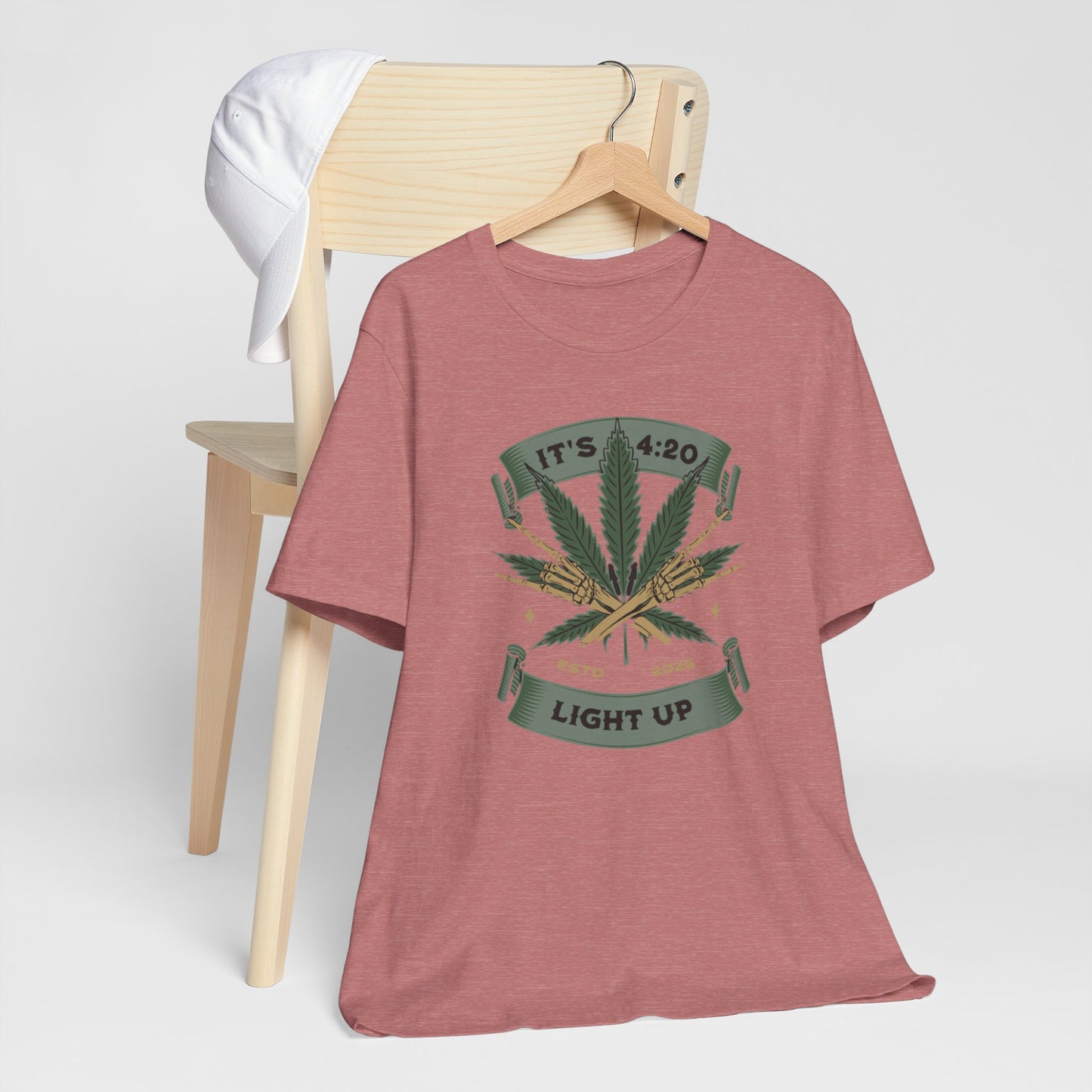 420 Light Up Tee – Cannabis Leaf Graphic T-Shirt