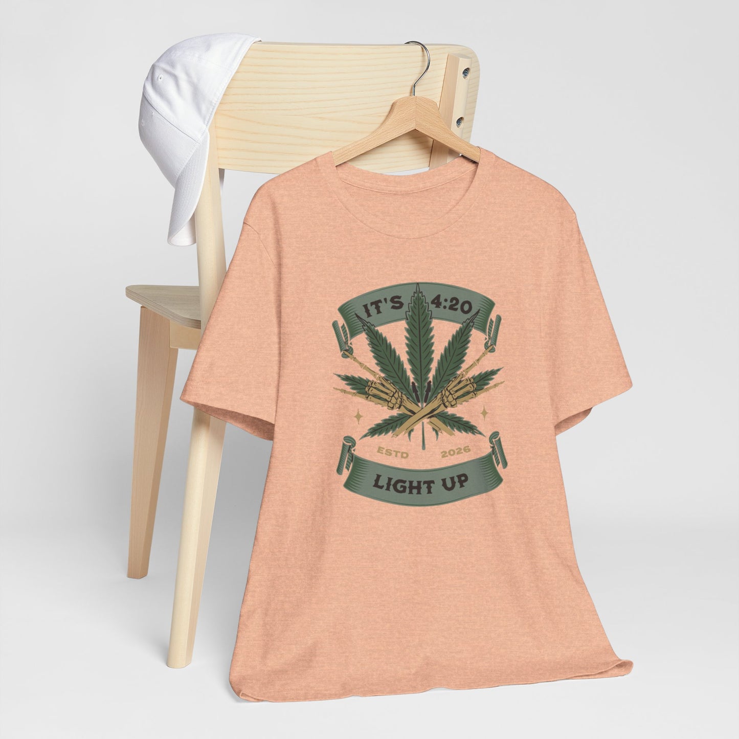 420 Light Up Tee – Cannabis Leaf Graphic T-Shirt