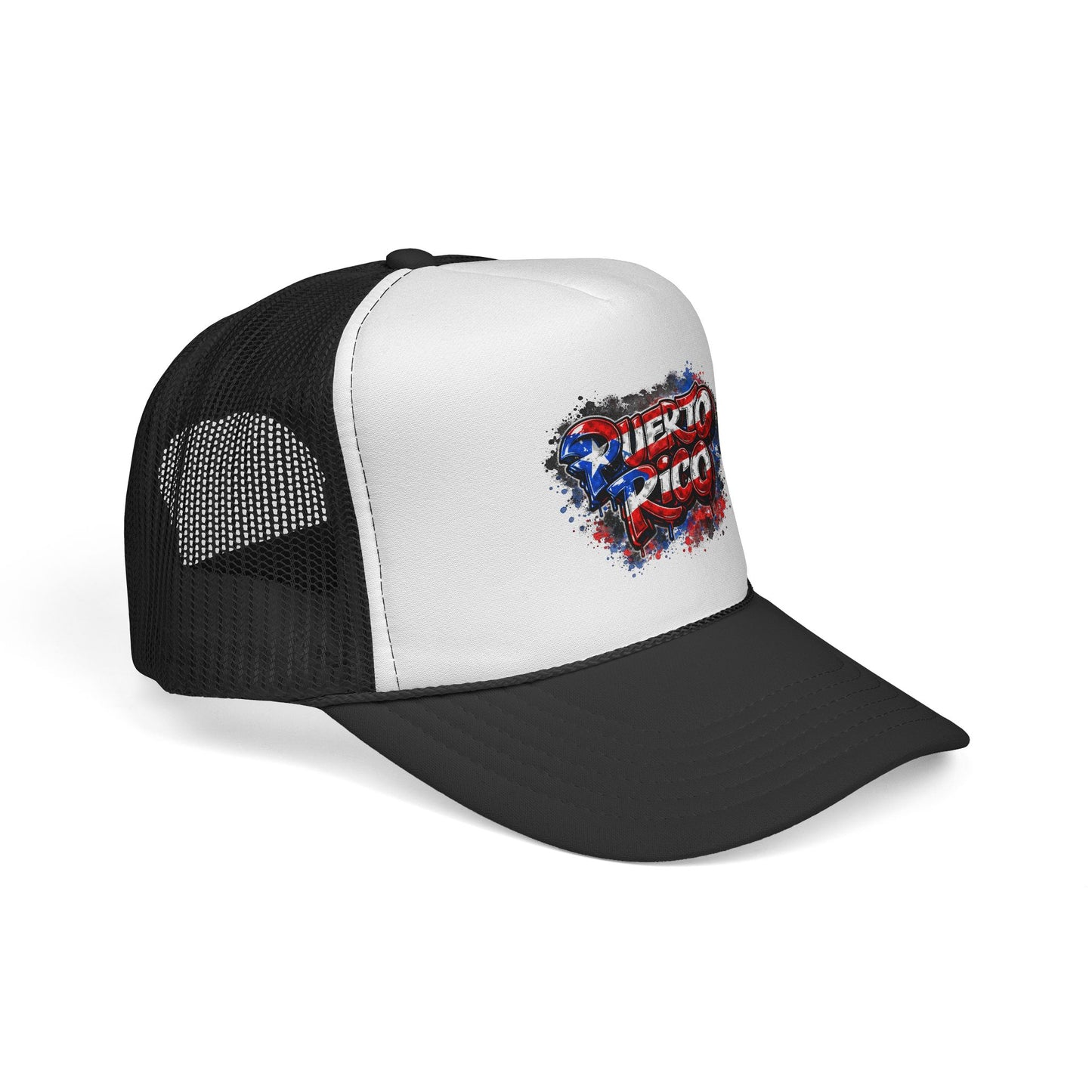 Puerto Rico Flag Trucker Cap – Rustic Splatter Pride Hat