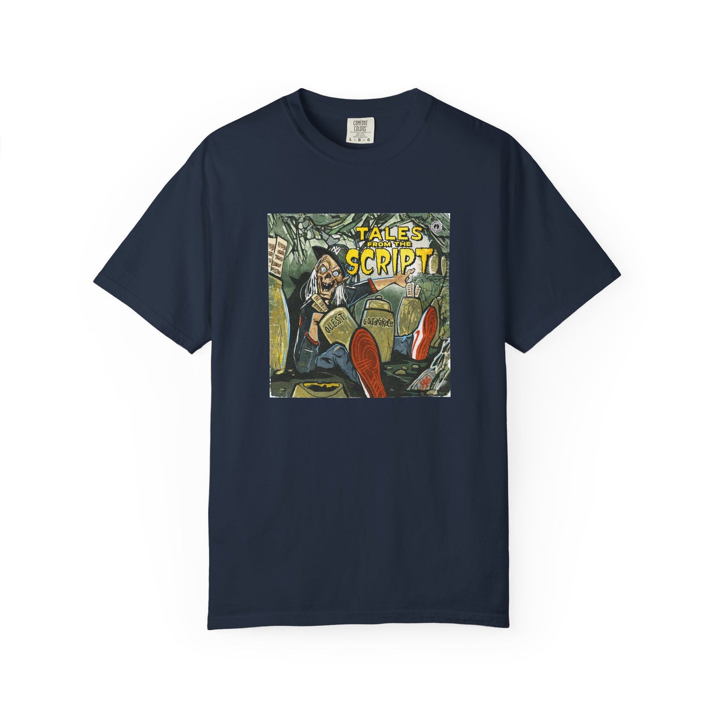 Cool Graphic T-Shirt - 'Tales from the Script' Album  Inspired  Design - Perfect for Comic and Horror Fans