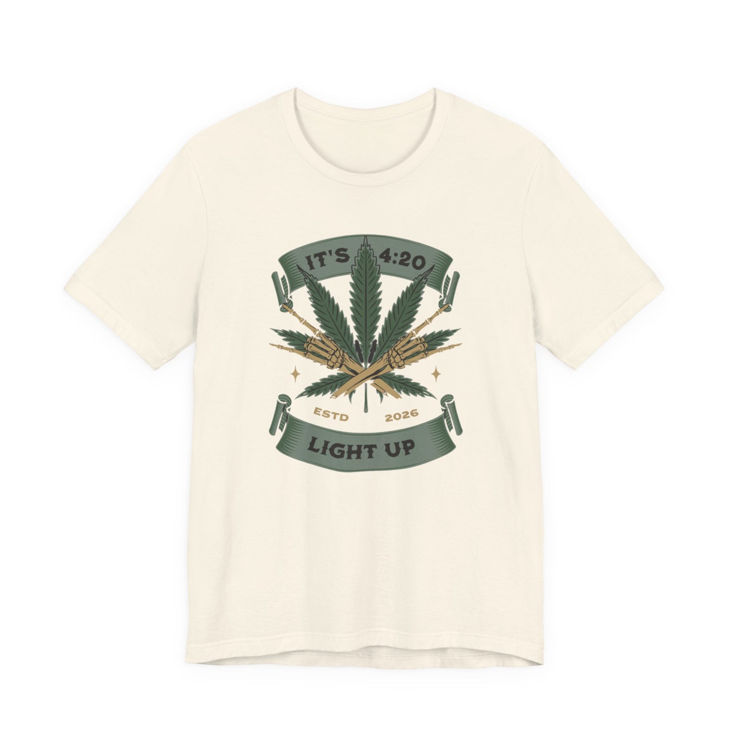 420 Light Up Tee – Cannabis Leaf Graphic T-Shirt