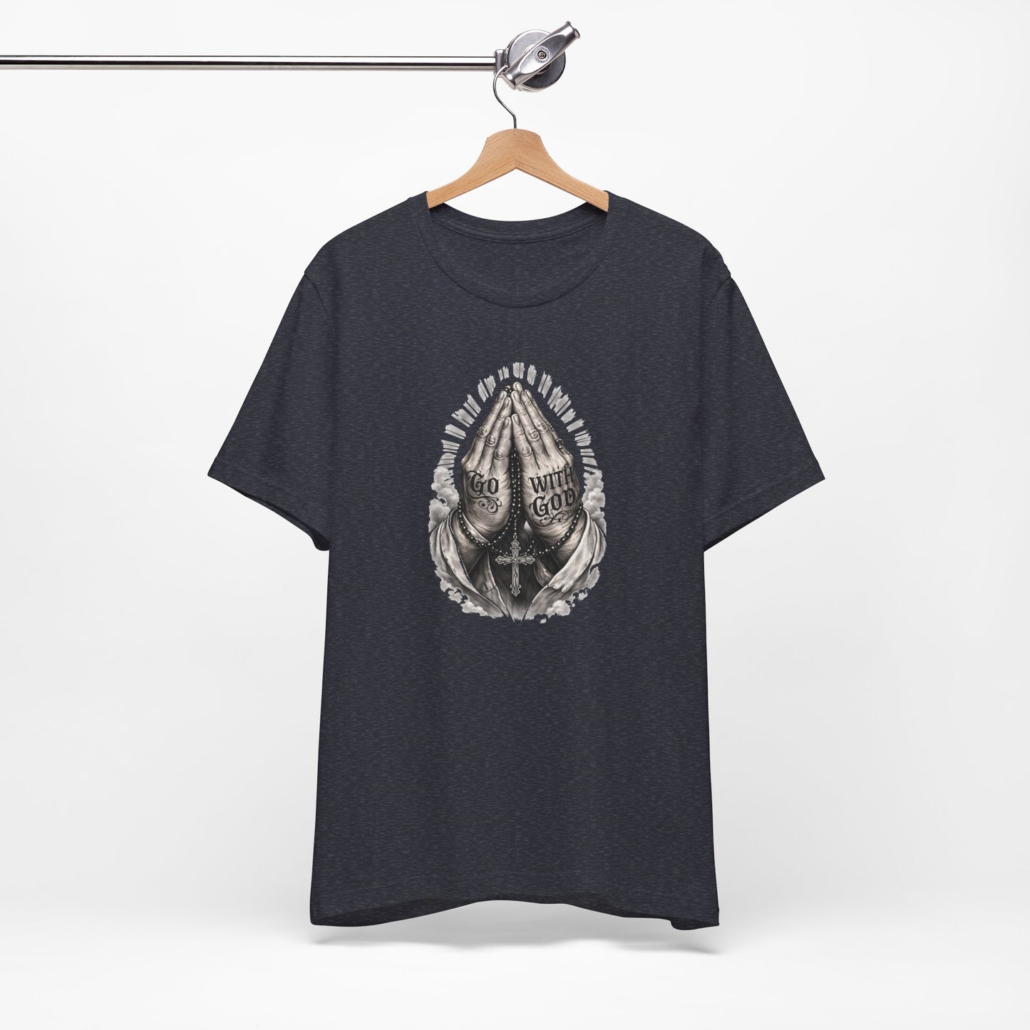 Praying Hands T-Shirt — "God Will Go" Religious Faith Graphic Tee