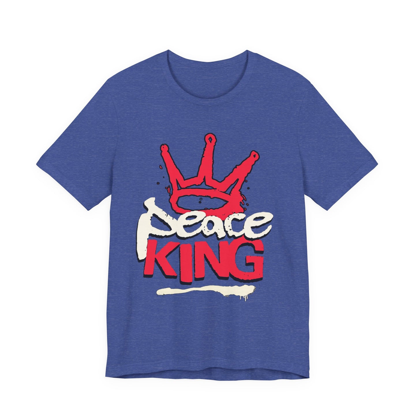 Peace King T-Shirt — Streetwear Graphic Tee with Red Crown Design