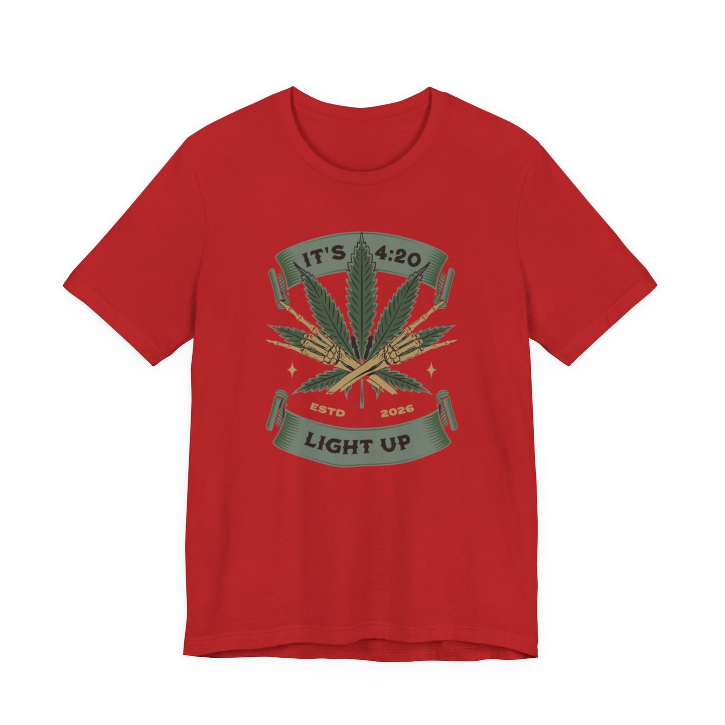 420 Light Up Tee – Cannabis Leaf Graphic T-Shirt