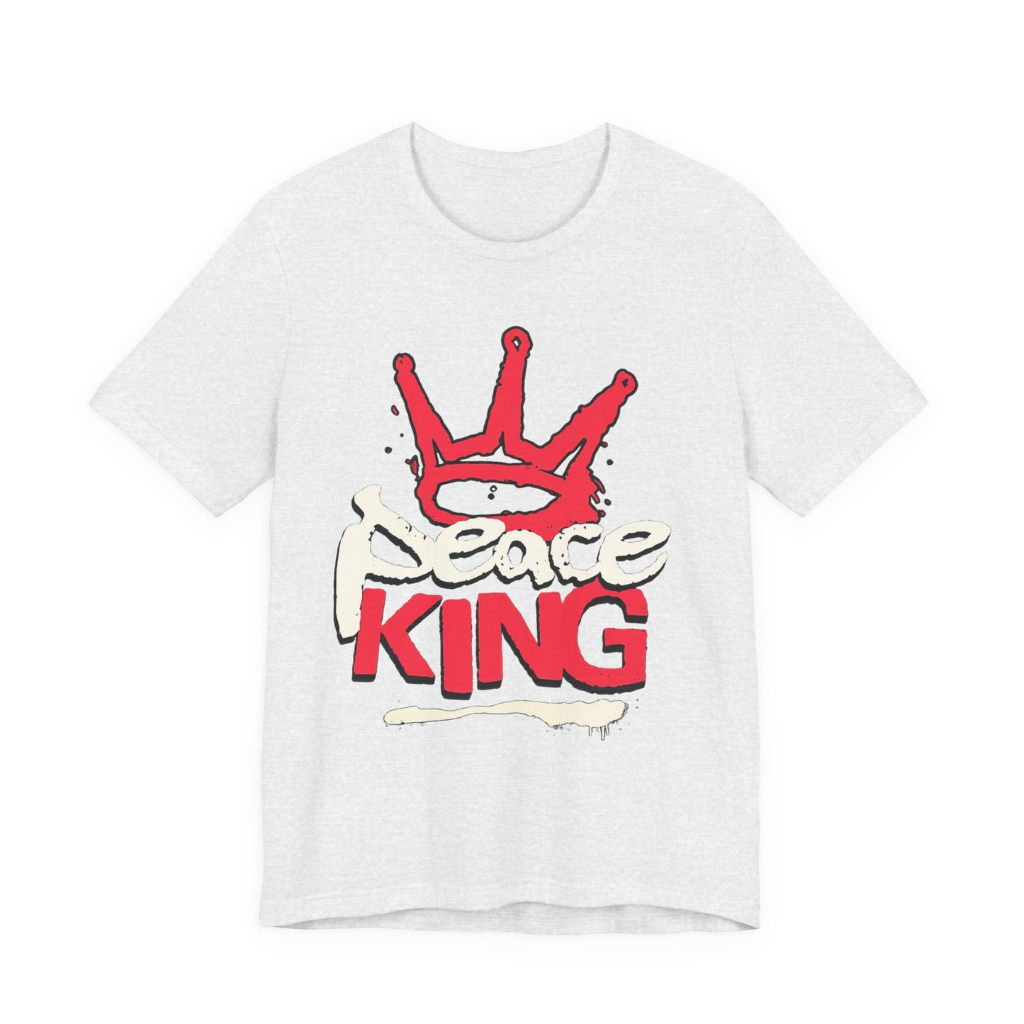 Peace King T-Shirt — Streetwear Graphic Tee with Red Crown Design