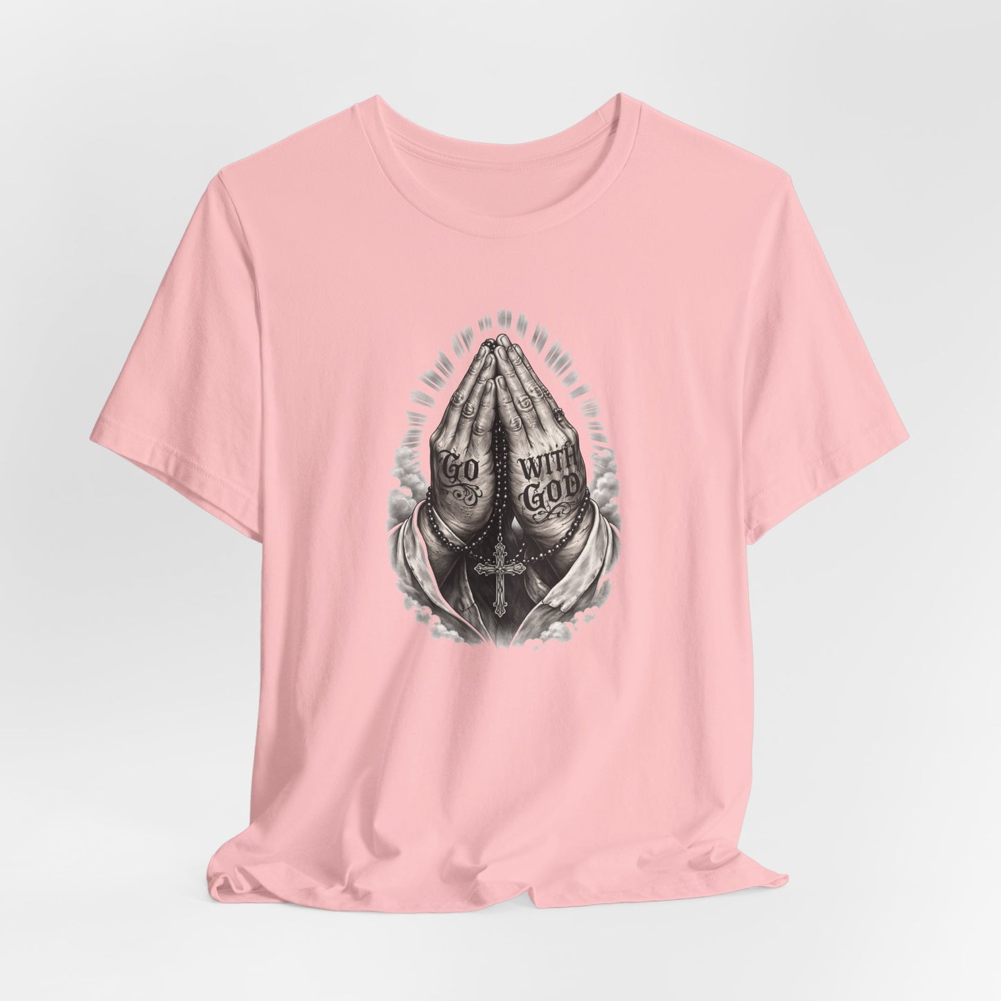 Praying Hands T-Shirt — "God Will Go" Religious Faith Graphic Tee