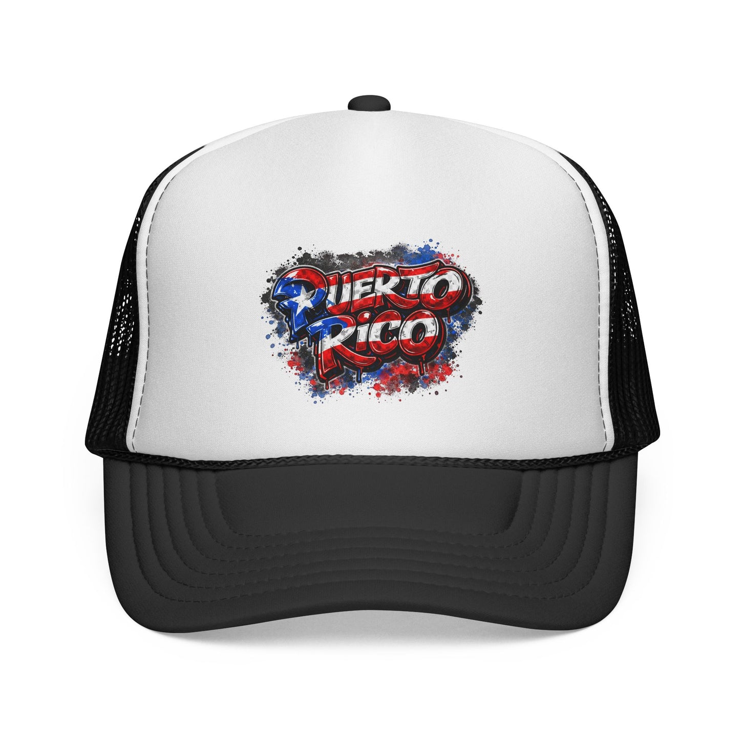 Puerto Rico Flag Trucker Cap – Rustic Splatter Pride Hat