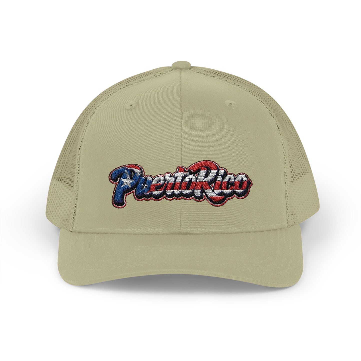 Puerto Rico Embroidery Trucker Cap — Puerto Rico Flag Snapback