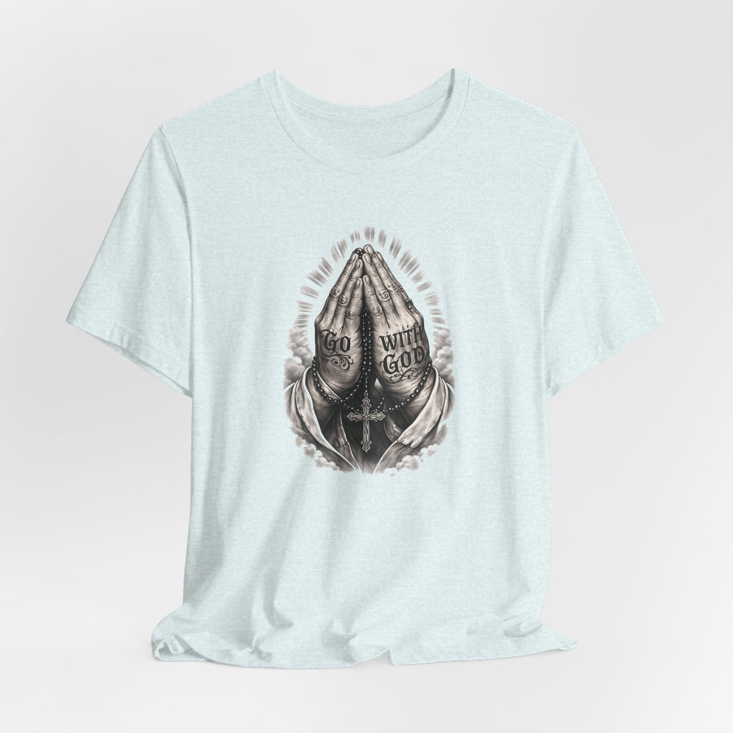 Praying Hands T-Shirt — "God Will Go" Religious Faith Graphic Tee