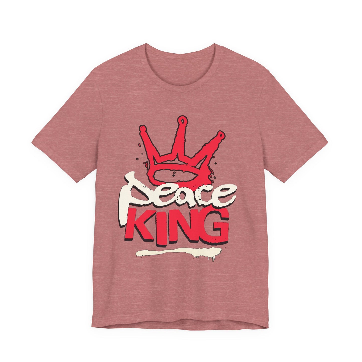 Peace King T-Shirt — Streetwear Graphic Tee with Red Crown Design