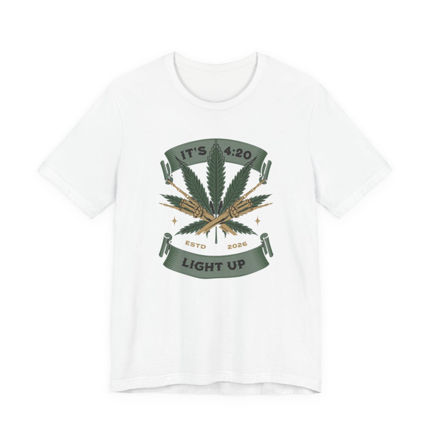 420 Light Up Tee – Cannabis Leaf Graphic T-Shirt