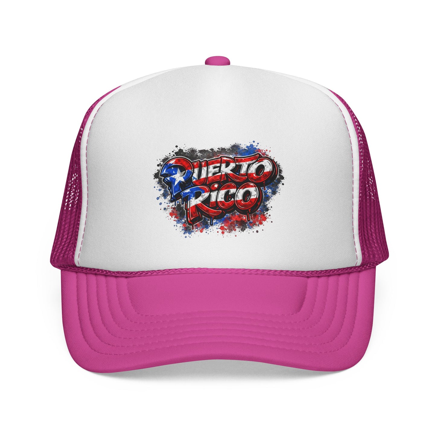 Puerto Rico Flag Trucker Cap – Rustic Splatter Pride Hat
