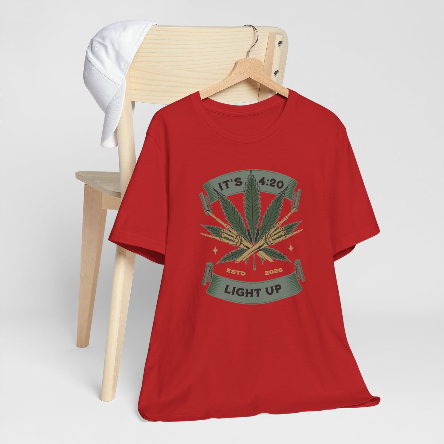 420 Light Up Tee – Cannabis Leaf Graphic T-Shirt