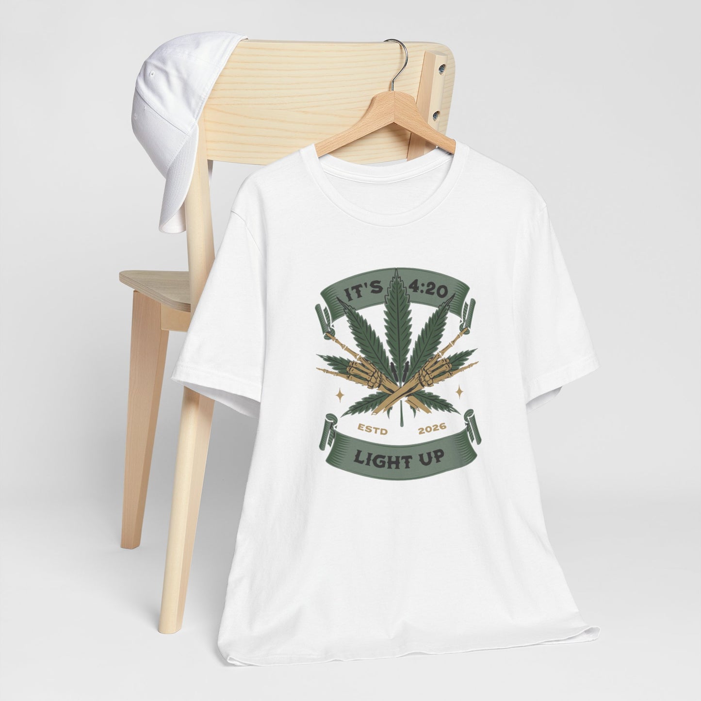 420 Light Up Tee – Cannabis Leaf Graphic T-Shirt