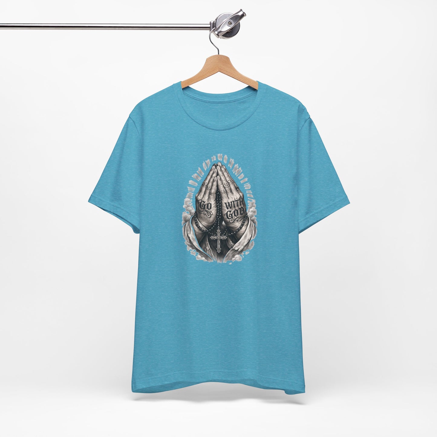 Praying Hands T-Shirt — "God Will Go" Religious Faith Graphic Tee
