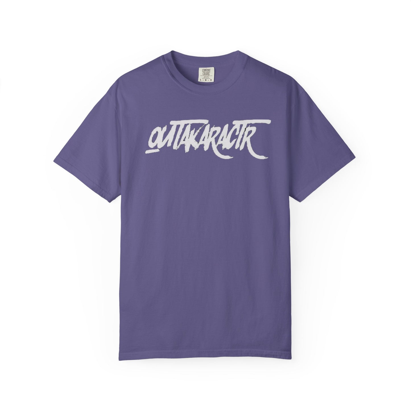 Unisex Garment-Dyed T-Shirt with 'OutaKaRaCtR  ' Design - Casual Style for Everyday Wear