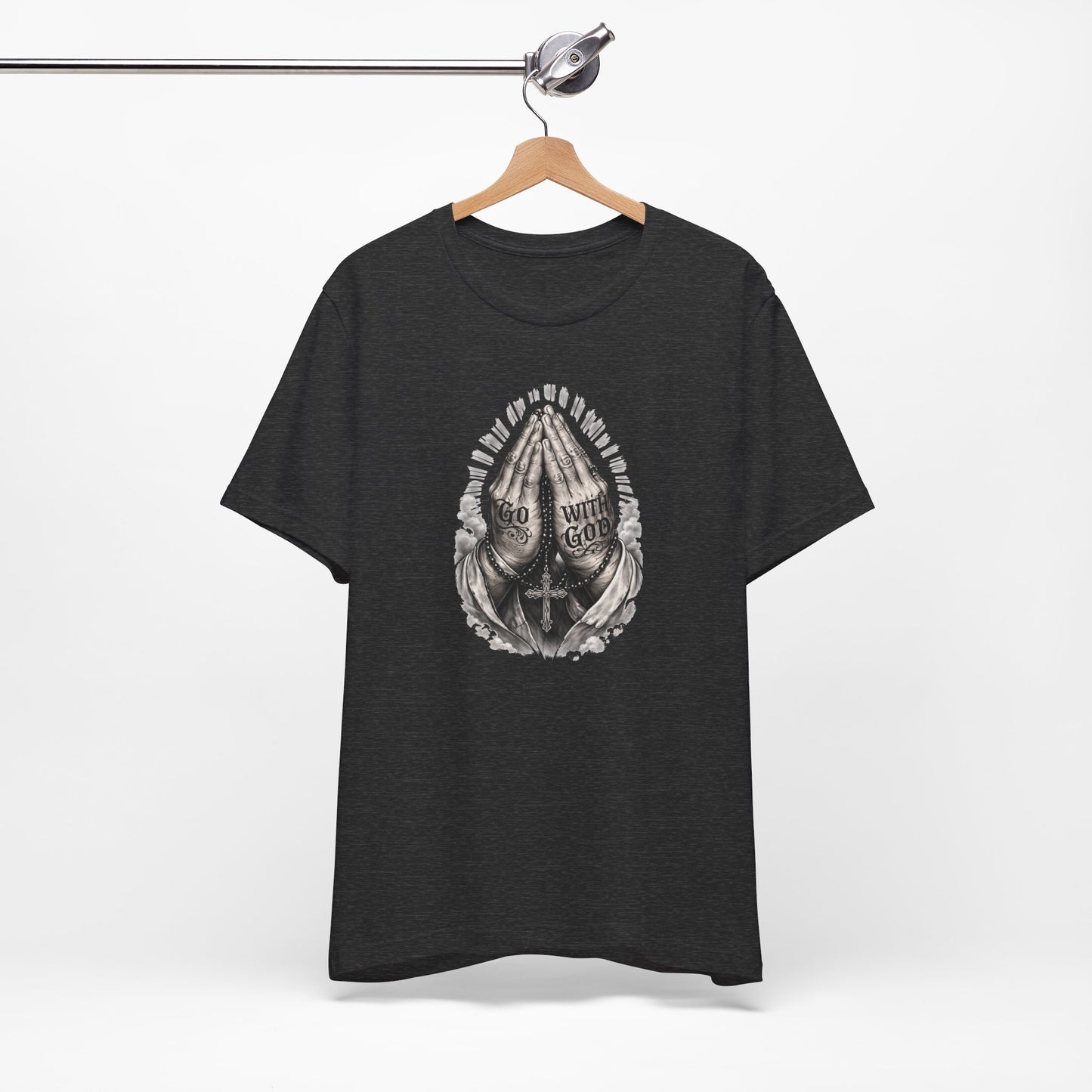 Praying Hands T-Shirt — "God Will Go" Religious Faith Graphic Tee