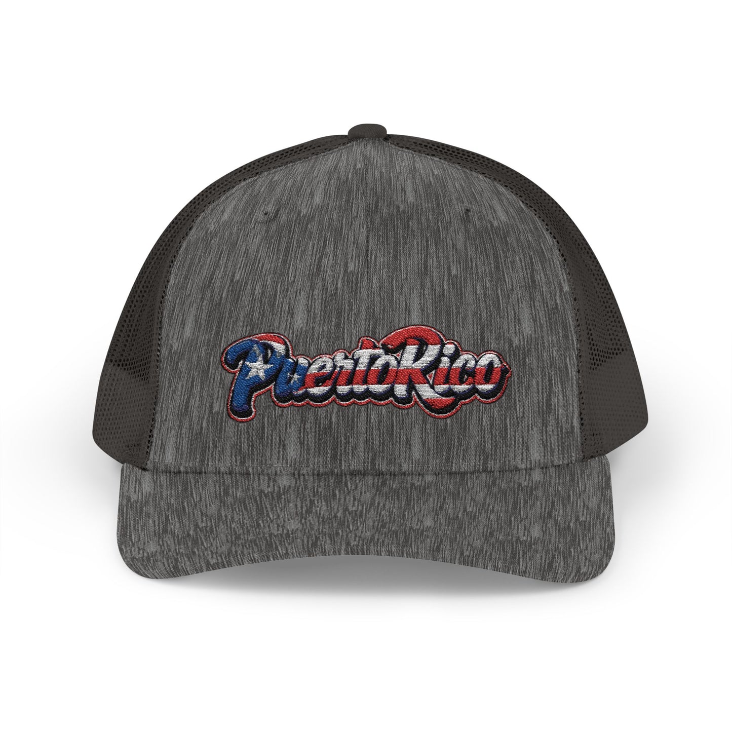Puerto Rico Embroidery Trucker Cap — Puerto Rico Flag Snapback