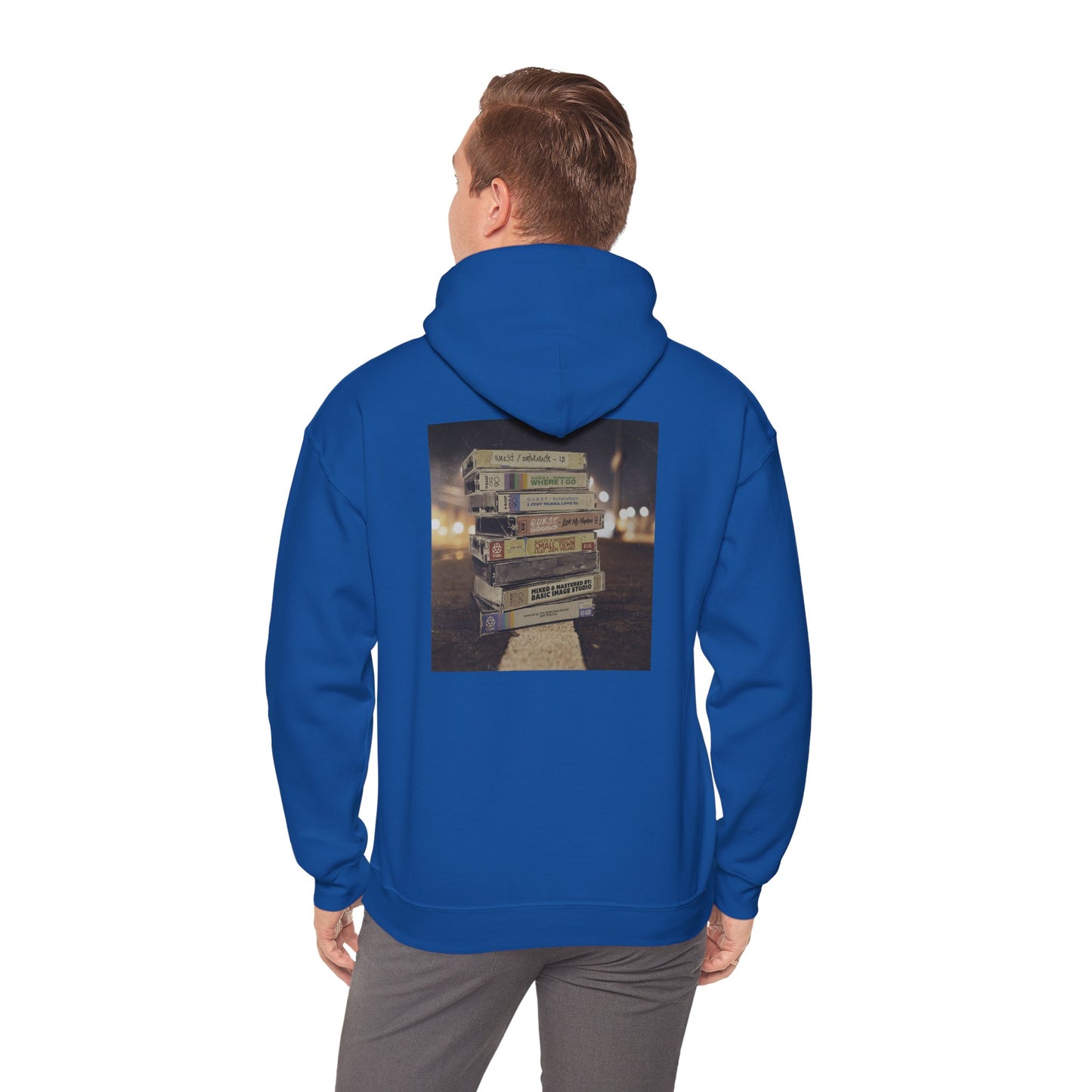 Retro Music Hoodie -INSPIRED BY THE 2 SIDES TO THE TAPE ALBUM -  Unisex Heavy Blend™ Sweatshirt with Cassette Design