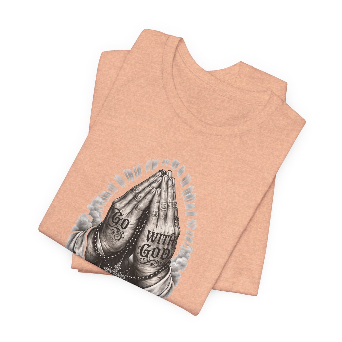 Praying Hands T-Shirt — "God Will Go" Religious Faith Graphic Tee