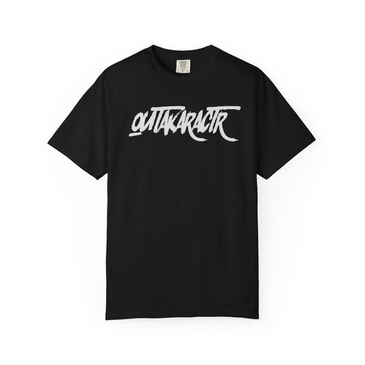 Unisex Garment-Dyed T-Shirt with 'OutaKaRaCtR  ' Design - Casual Style for Everyday Wear