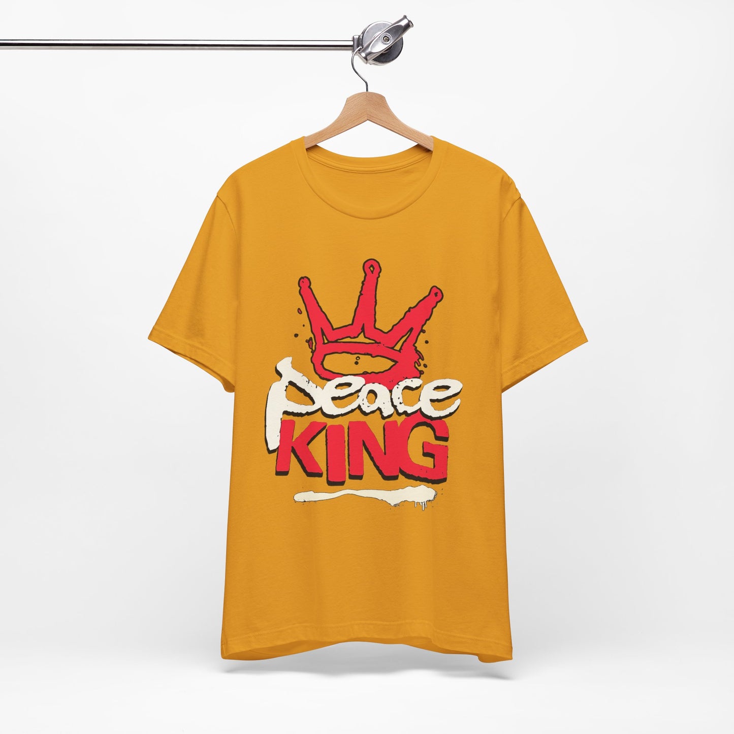Peace King T-Shirt — Streetwear Graphic Tee with Red Crown Design