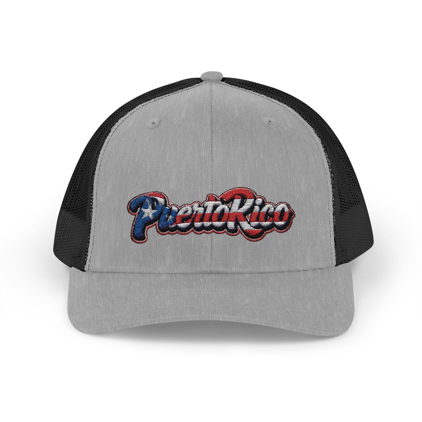 Puerto Rico Embroidery Trucker Cap — Puerto Rico Flag Snapback