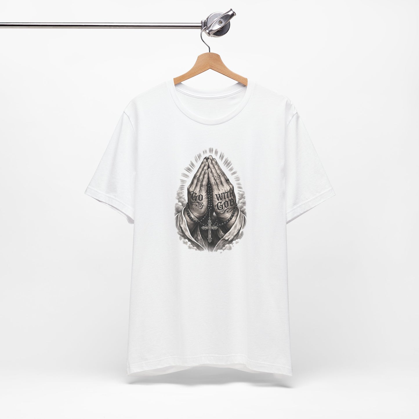 Praying Hands T-Shirt — "God Will Go" Religious Faith Graphic Tee