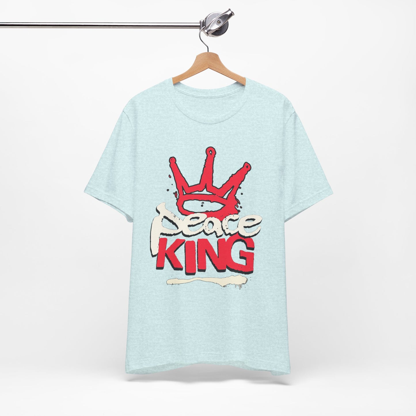 Peace King T-Shirt — Streetwear Graphic Tee with Red Crown Design