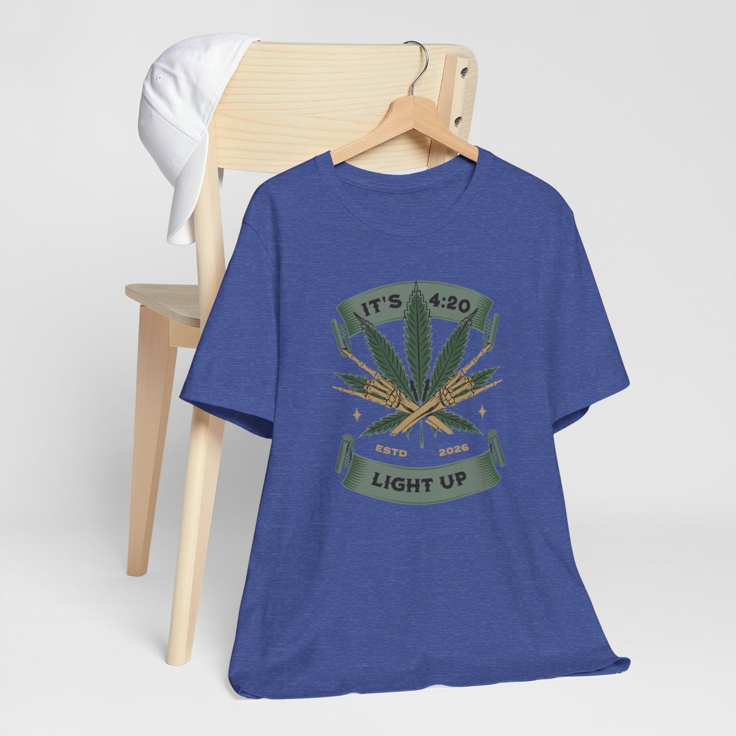 420 Light Up Tee – Cannabis Leaf Graphic T-Shirt