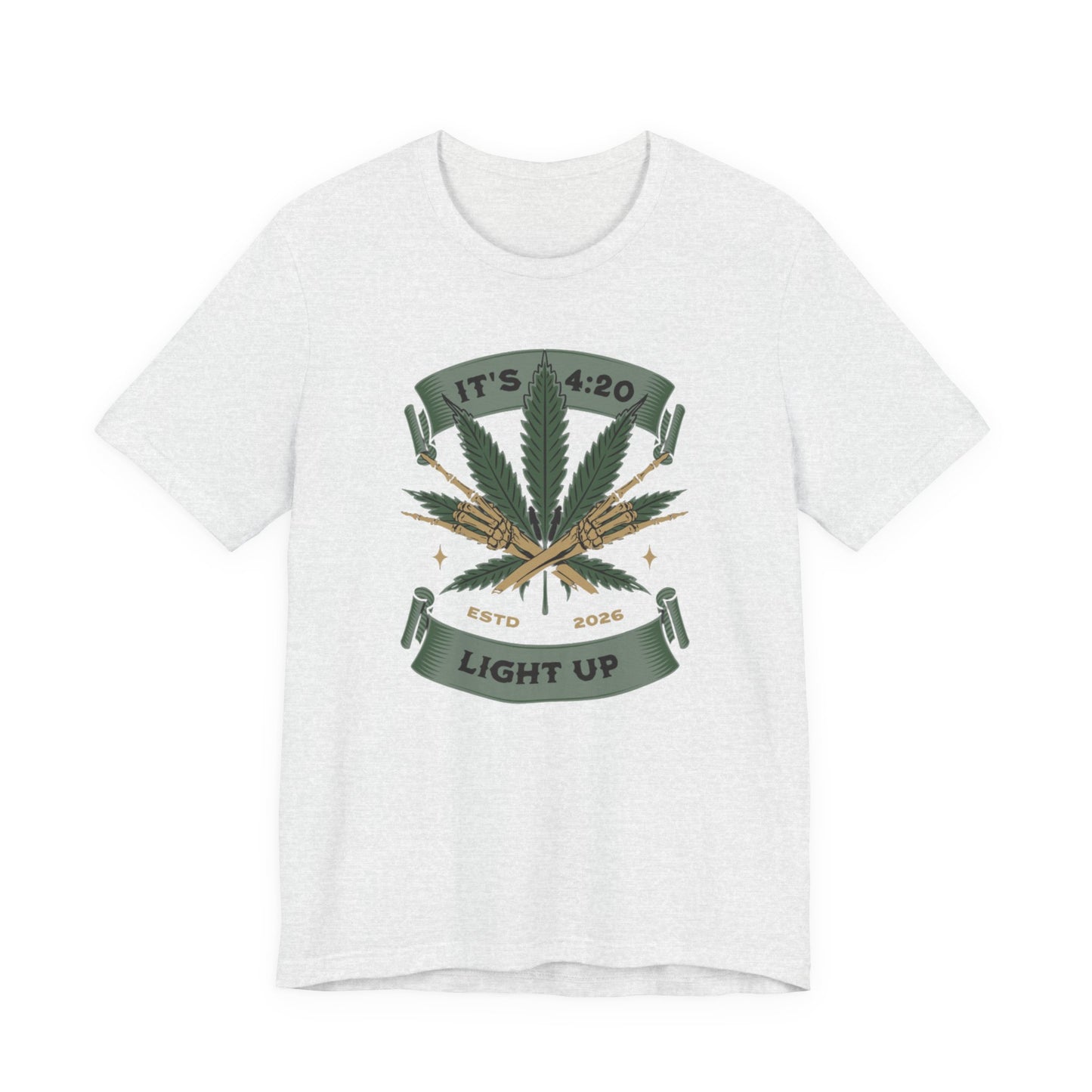 420 Light Up Tee – Cannabis Leaf Graphic T-Shirt