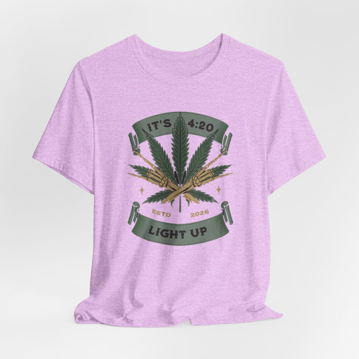 420 Light Up Tee – Cannabis Leaf Graphic T-Shirt