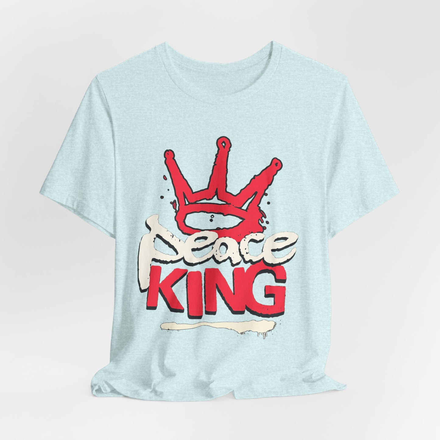 Peace King T-Shirt — Streetwear Graphic Tee with Red Crown Design