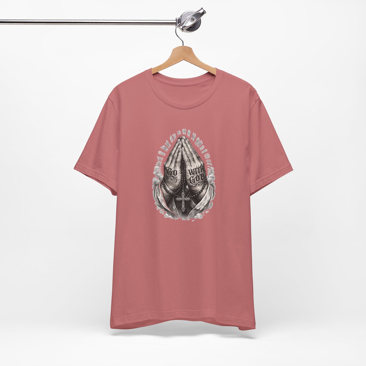Praying Hands T-Shirt — "God Will Go" Religious Faith Graphic Tee
