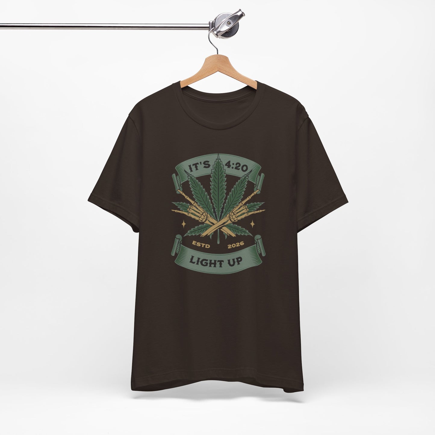 420 Light Up Tee – Cannabis Leaf Graphic T-Shirt