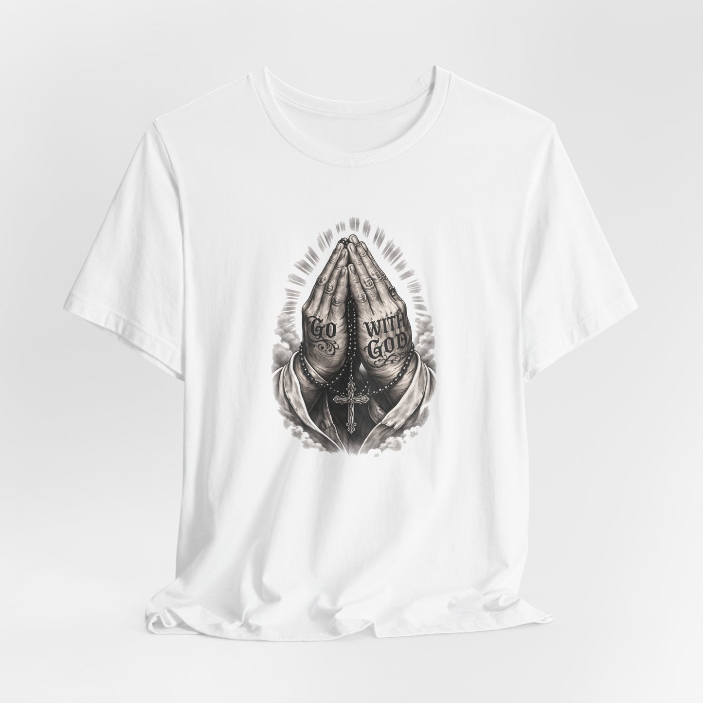 Praying Hands T-Shirt — "God Will Go" Religious Faith Graphic Tee