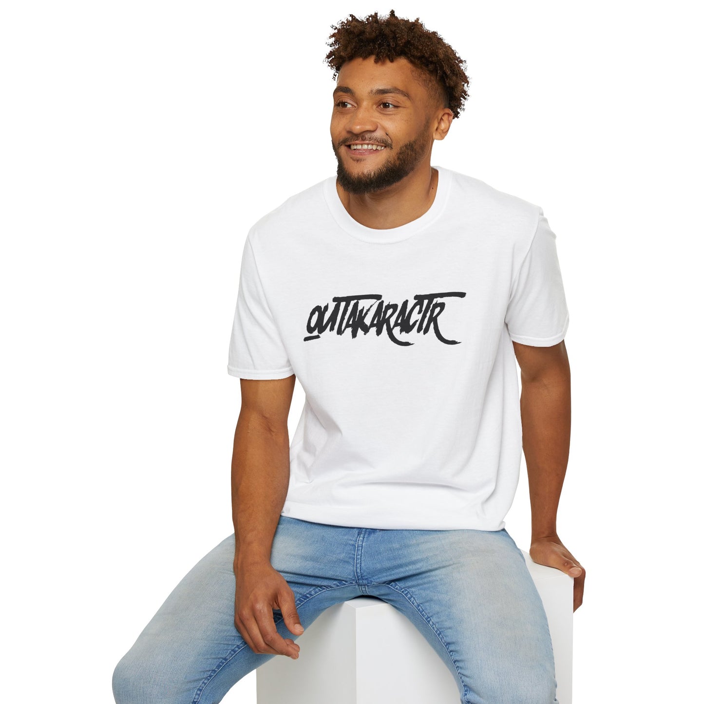 OuTaKaRaCtR logo Unisex Softstyle T-Shirt - Outta Character Graphic Tee for Casual Wear