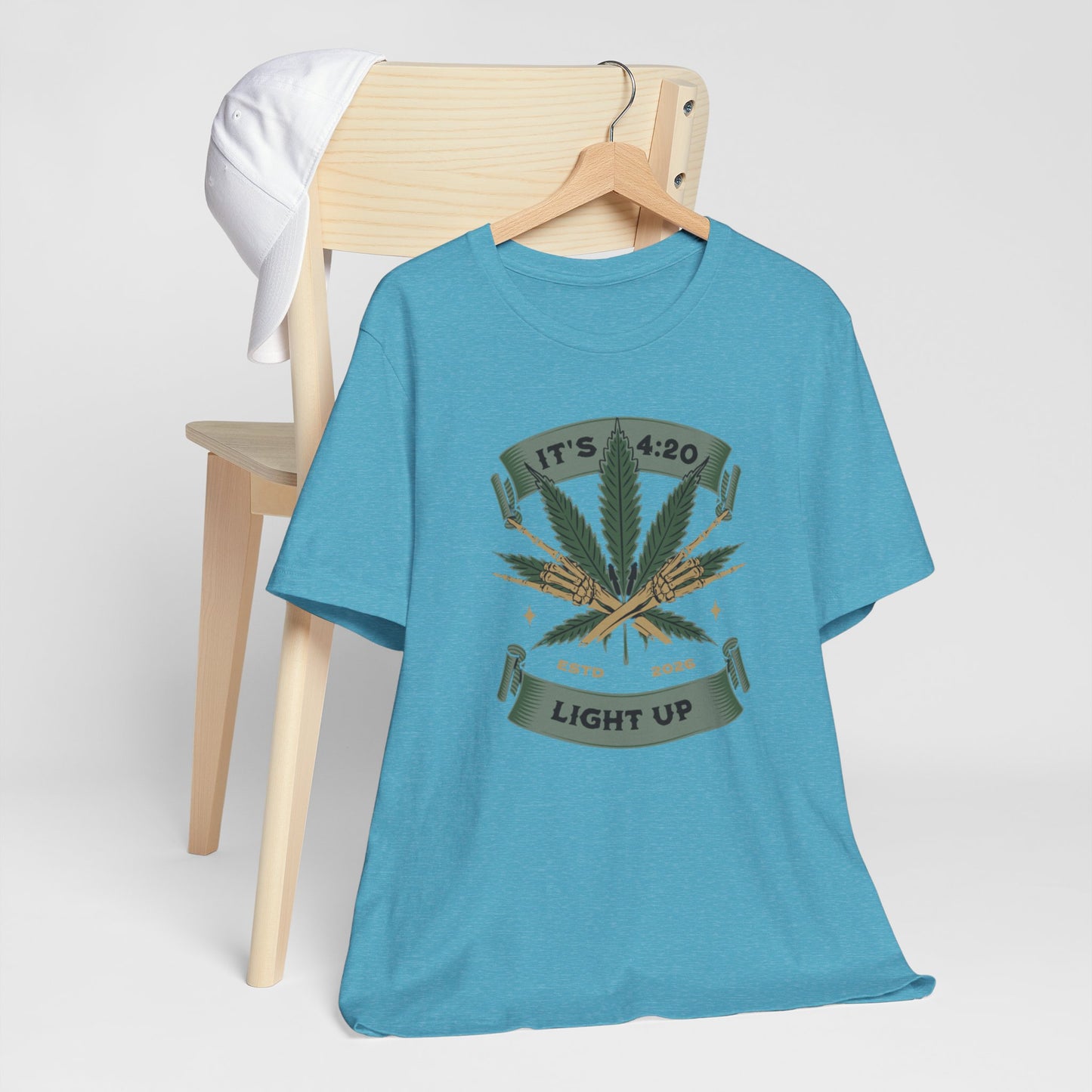 420 Light Up Tee – Cannabis Leaf Graphic T-Shirt